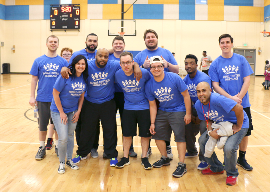 Indianapolis Mortgage Company Royal United Mortgage partners with Boys and Girls Club of Indianapolis to do some 3 on 3 basketball for March Madness.